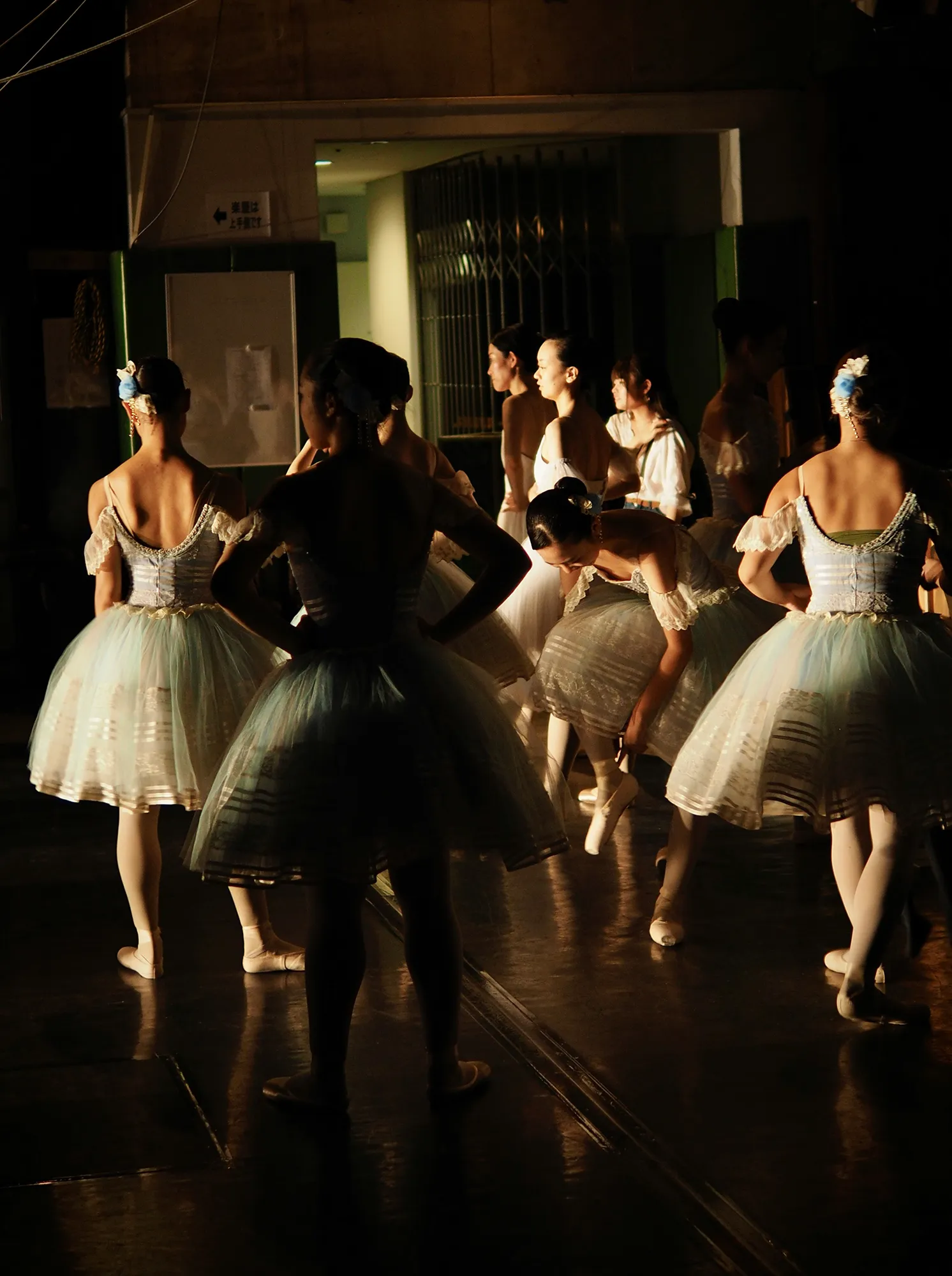 Ballet group class in session.